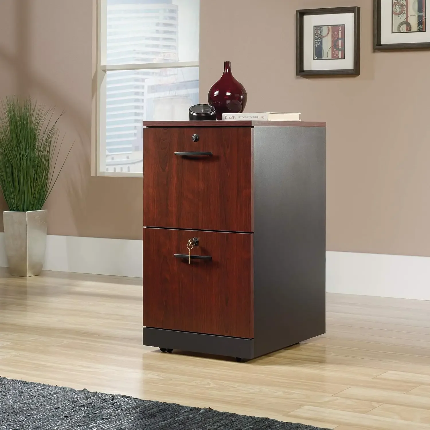 County Line Dresser, L: 15.55" x W: 19.45" x H: 28.54", Classic Cherry Finish