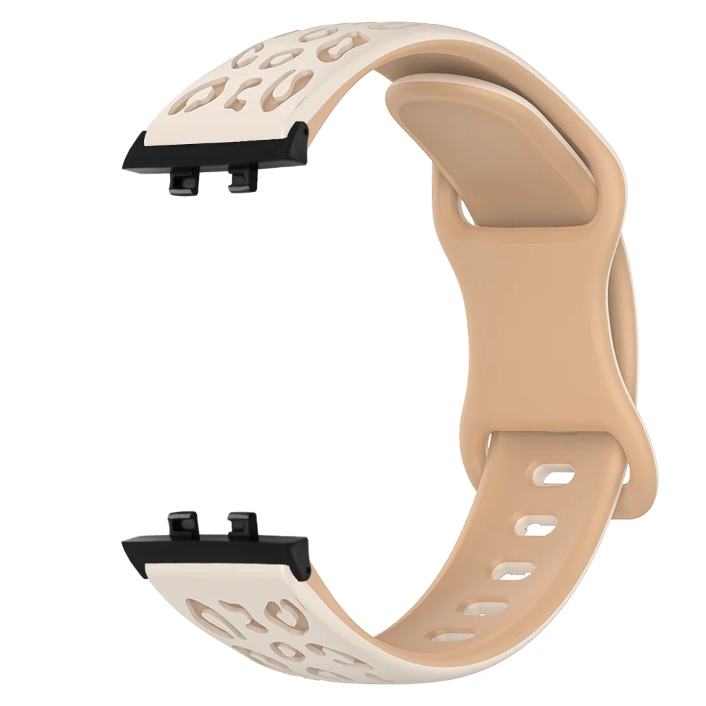 

Leopard Print Watch Strap For OPPO Watch 3/3Pro Quick Release Washable Soft Silicone Adjustable Sport Smart Watchband Men Women