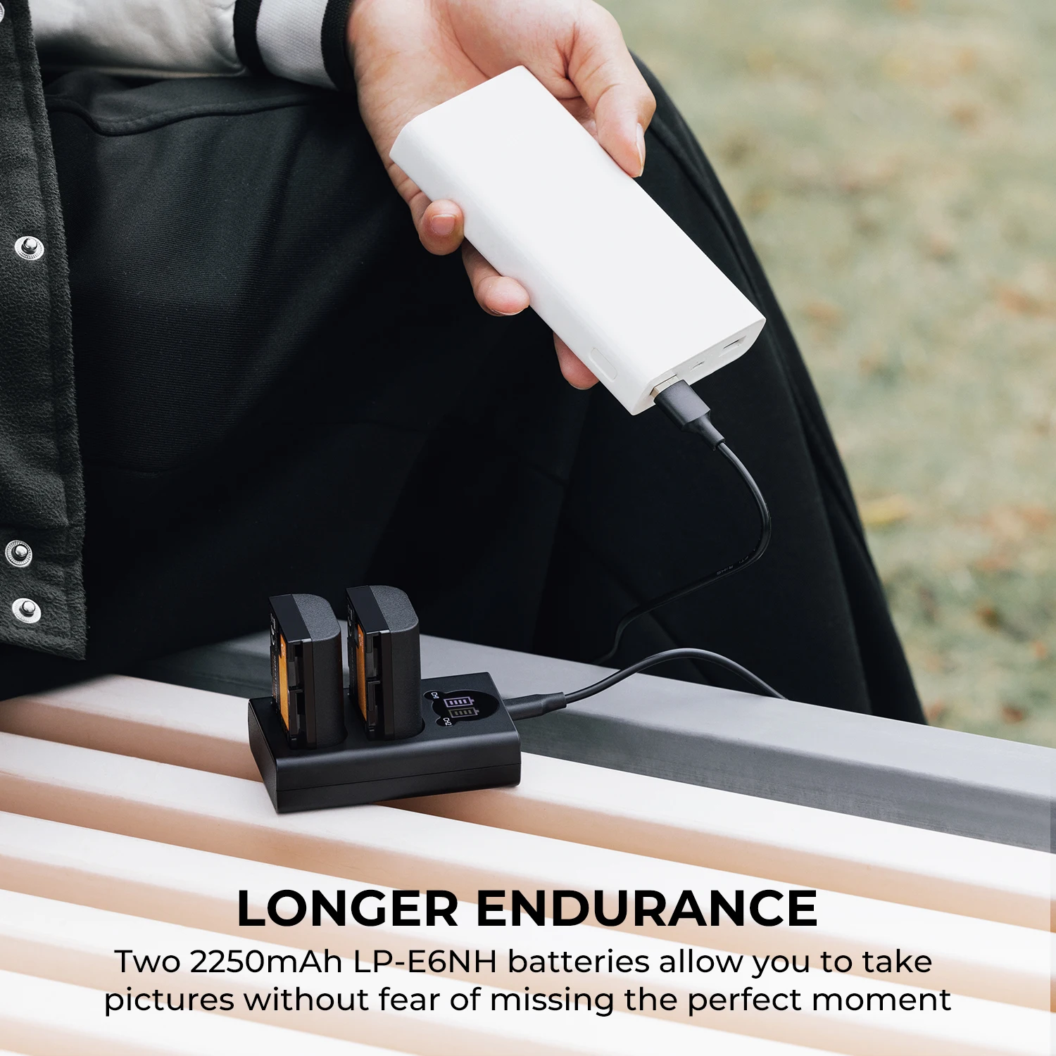 K&F Concept 2250 мАч LP-E6NH Аккумуляторы и зарядное устройство для камеры Canon EOS R5 R6 EOS R EOS 5D Mark IV 5D Mark III 5DS 7D Mark II 90D