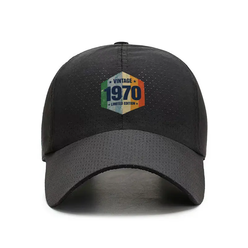 Vintage 1970 Limited Edition Quick Dry Baseball Cap Adult Washed Dad Hat