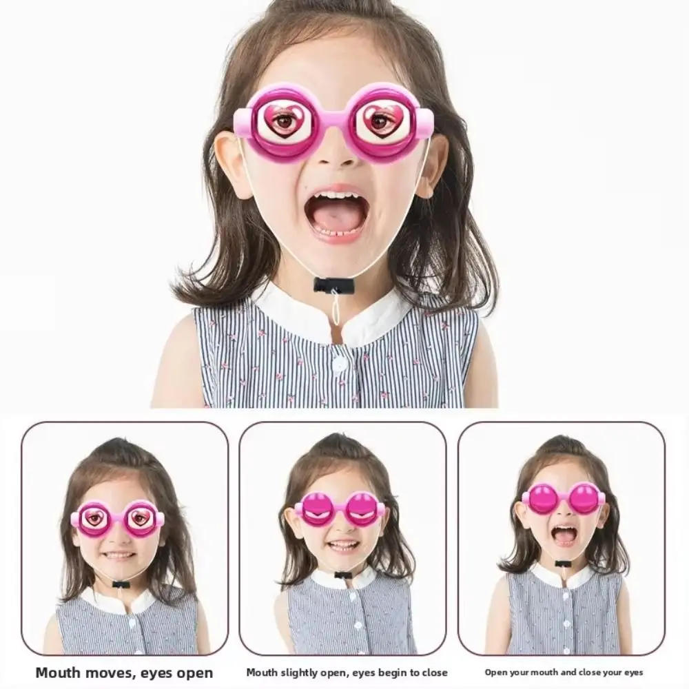 Pull String Funny Glasses Plastic Material Party Decor Crazy Eyes Props Christmas Party With eyelashes Novelty Glasses