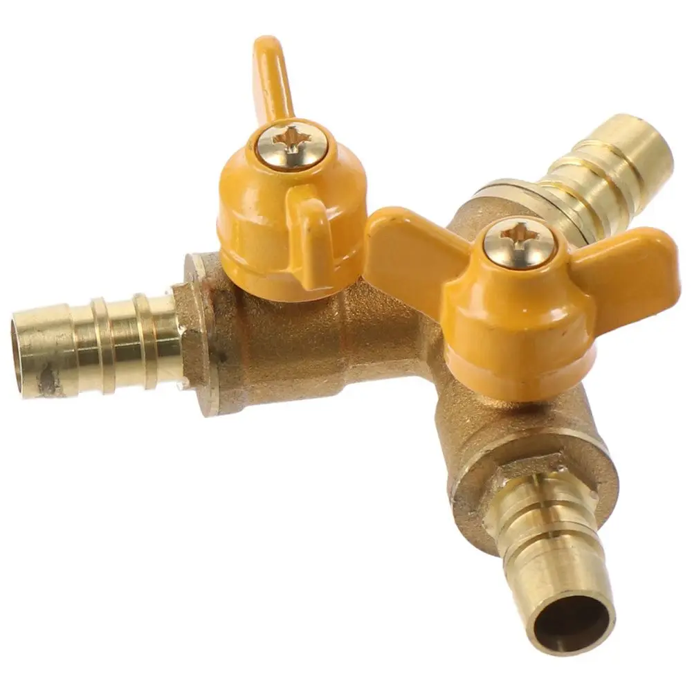 11mm Hose Barb Shut Off Ball Valve Durable 2 Switch Brass Ball Valve Adapter 3 Way Y Shaped Valve Fuel Gas Water Oil