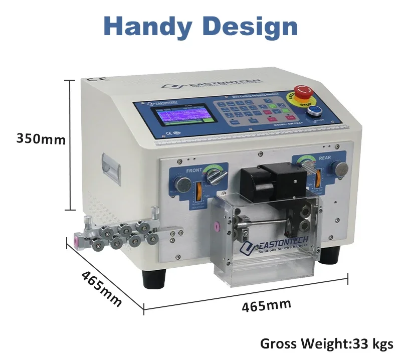 Máquina de descascar fios totalmente elétrica EW-02A + 0.1-6sqmm máquina de descascar corte de cabos automática descascador de fios