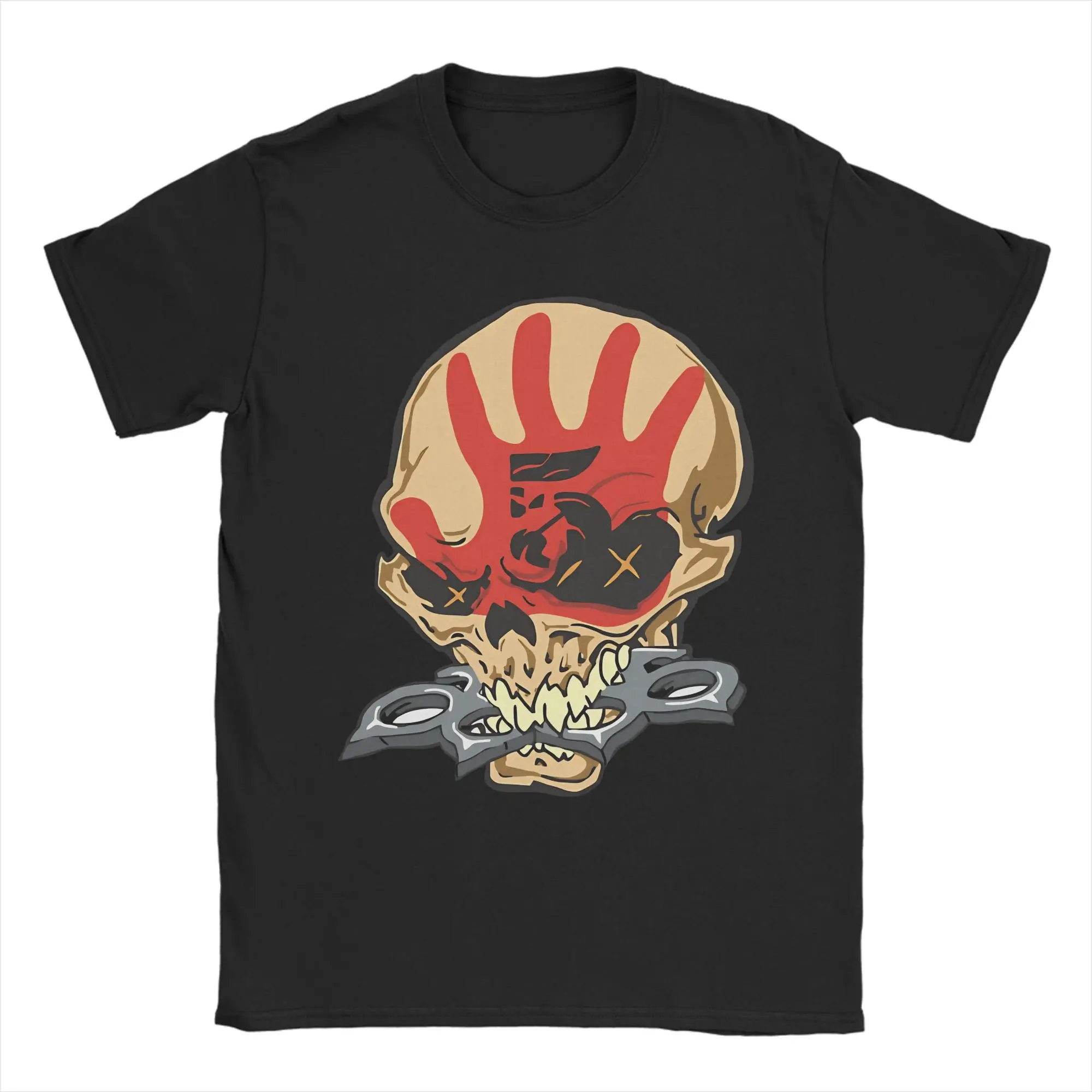 Винтажная футболка, летняя футболка FFDP Skull Bite The Knuckle, модные футболки, хлопковая футболка для мужчин, потрясающие футболки с короткими рукавами