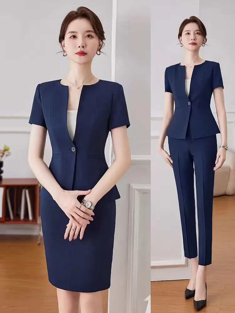 Novità Summer Formal Professional Business Women abiti con giacche e gonne gonne femminili set OL Styles blazer Outfits