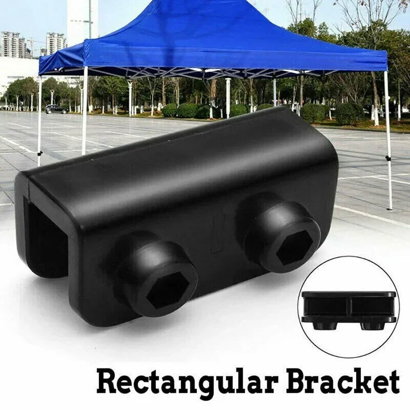 1/4Pcs Black Rectangular Bracket Pop-Up Gazebo Replacement Connector Spare Parts Outdoor Tent Accessories