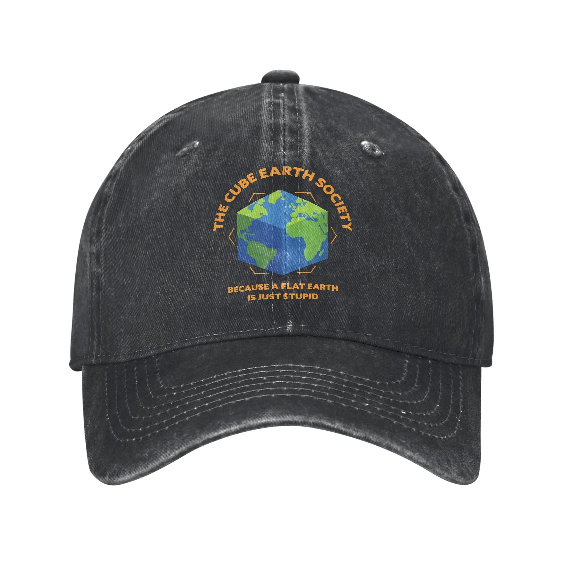 The Cube Earth Society Because A Flat Fashion Baseball Cap  Street Style Hats For Man  Wild Fishing Hats For Man