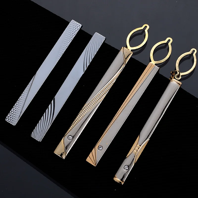 

Men Metal Simple Necktie Buckle Gold Silver Color Tie Bar Clasp Clip Clamp Ties Pin Fashion Exquisite Jewelry For Wedding Gift