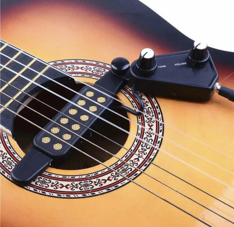 1Pcs Guitar External Clip Type Adjustable Volume Sound Hole Pickup Guitar Musical Instrument Professional Accessory