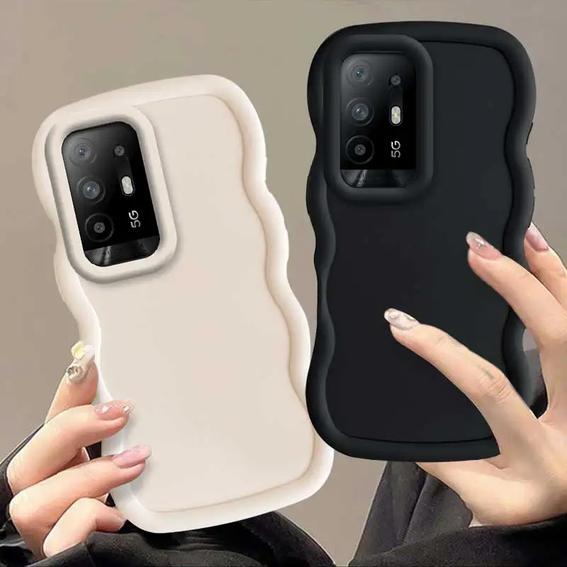 A94 Силиконовый чехол волнистой формы для телефона OPPO A60 A78 A79 A18 A16 A11S A93 A94 A17 A77 F27 K10 F25Pro Cover