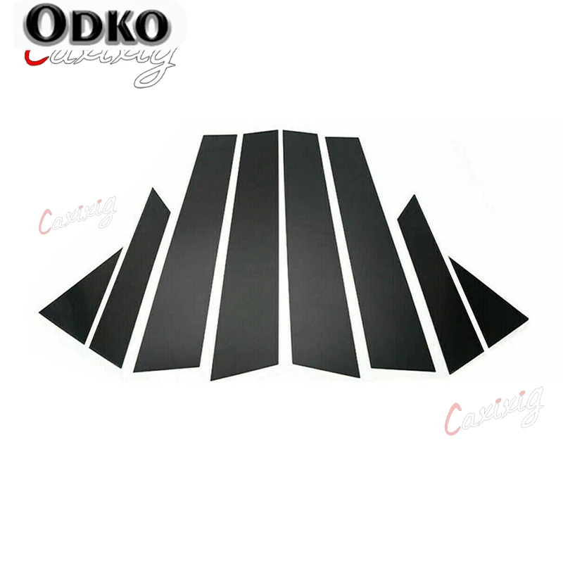 8Pcs Car Pillar Posts Window Door Moulding Trims Sticker Fit For Nissan Qashqai J11 2016 2017 2018 2019 2020-2022 Glossy Black