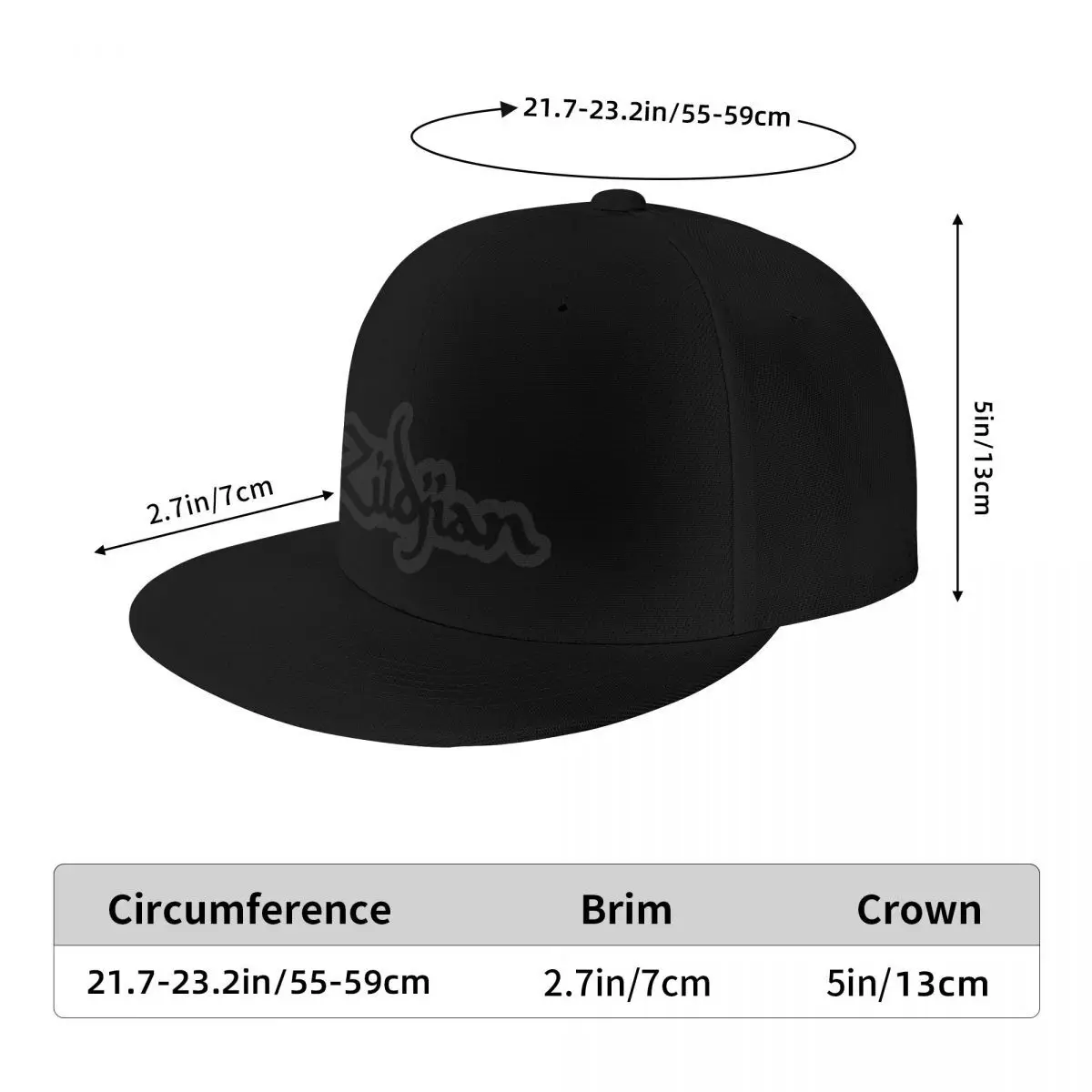 Boné de beisebol masculino Zildjian Logo, 3765 Hat, Ball Cap para homens