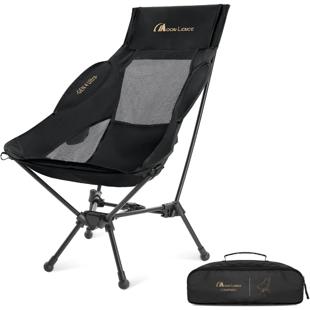 High Back Folding Camping Chair: 330lbs Portable Compact with Wide Seat & Ergonomic Support