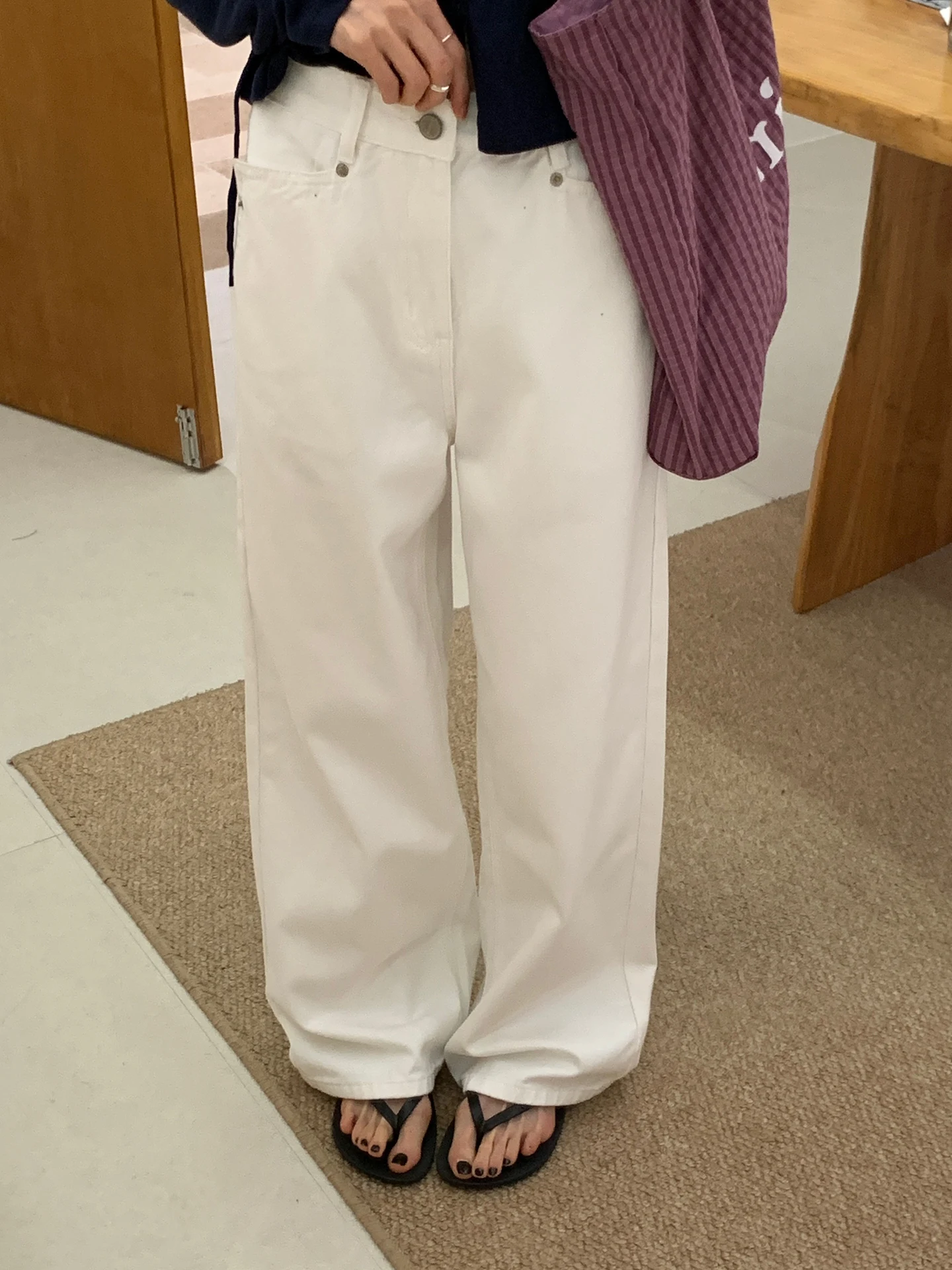 

Джинсы BRIVIN с высокой талией и широкими штанинами, женские, весенняя новинка, универсальные, скрывающие недостатки фигуры, удлиненные, до пола