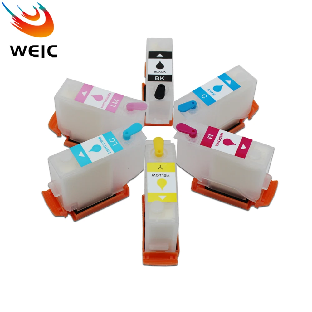 6Color/Set 378xl 378XL T3791 Empty Refill Ink Cartridge with ARC Chip for Epson XP-8500 XP-8505 XP-8600 XP-8605 printer