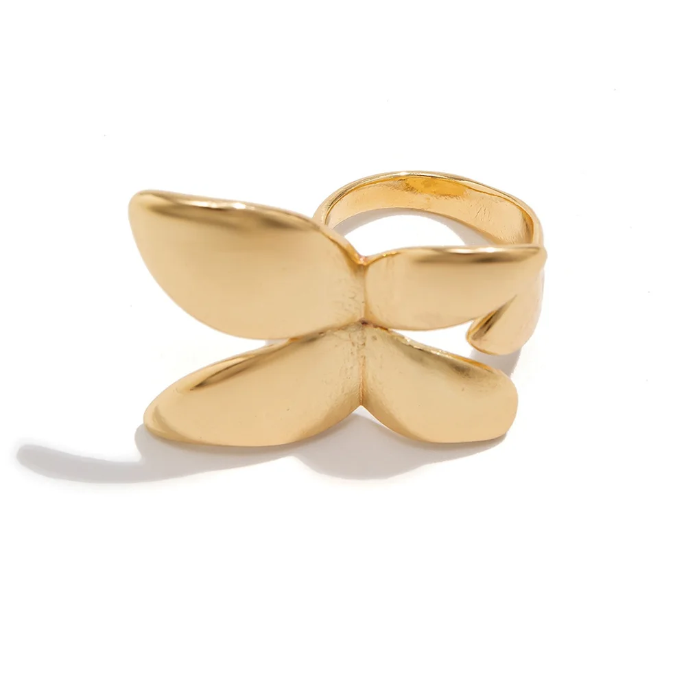 Trendiger, übertriebener Schmetterlings-Offenring, verstellbar, für Damen, als Accessoire für Bankette und Partys, Geschenk für Freundin und beste Freundinnen. – Detail 7