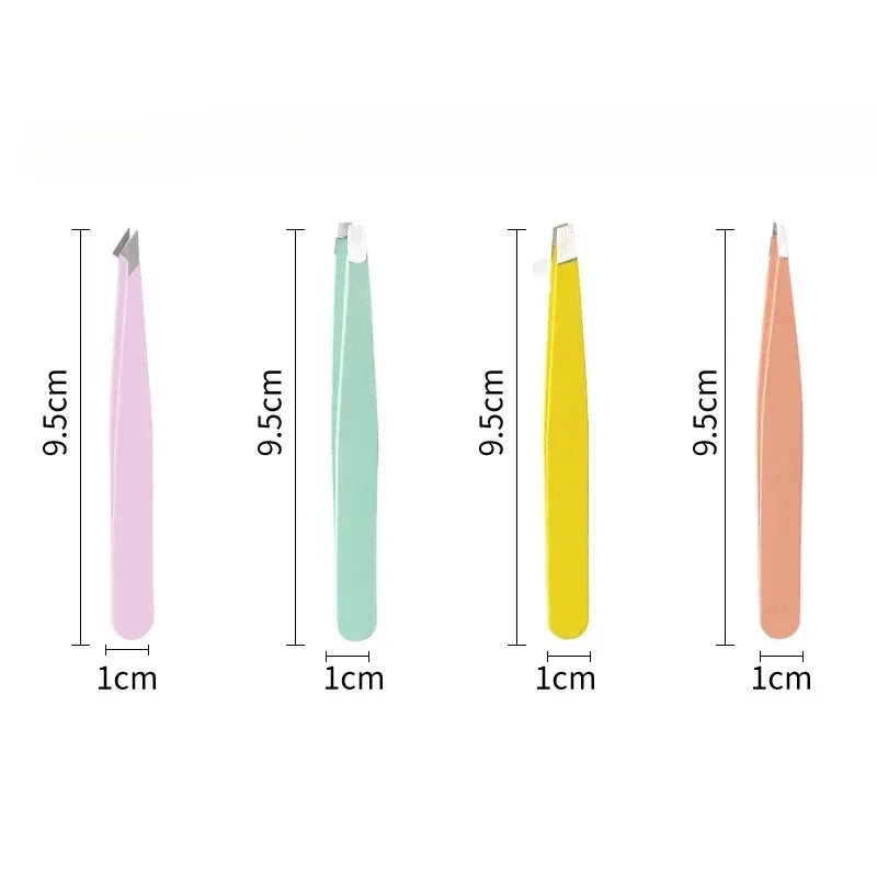 Nuove pinzette per sopracciglia in acciaio inossidabile Clip per sopracciglia angolata strumenti cosmetici per la depilazione estensione delle ciglia accessori per palpebre doppie