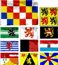 Belgium Antwerp Flag Hainaut of East Flanders Flemish Brabant and Limburg Province Liège Banner Brabant Wallon