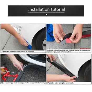 通用汽車前保險桿唇擾流板橡膠裙邊保護條車身裝飾保險桿唇條汽車側唇外飾條 6 最佳銷售 阿爾法羅密歐 147 唇 - №5