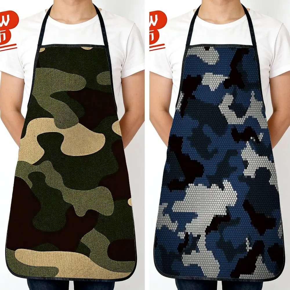 

Specialized Fashion Camouflage Long Waterproof & Oil-proof Kitchen Apron, Ideal for Women and Tall Men – Perfect for Restaurant