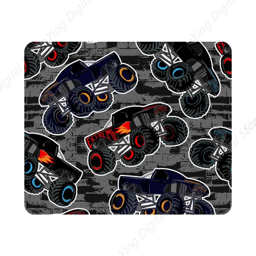 

Truck Printed Gaming Mouse Pad Black Computer Desk Laptop Computer Office Mouse Pad 7 X 8.6 Inch Anti Slip Rubber