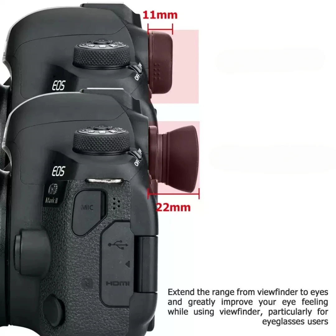 Extended Eyecup Viewfinder Eyepiece Cover for Canon 5D 5D Mark II 6D 6D Mark II 77D 90D 80D 800D 750D 760D 700D 3000D Camera view 4