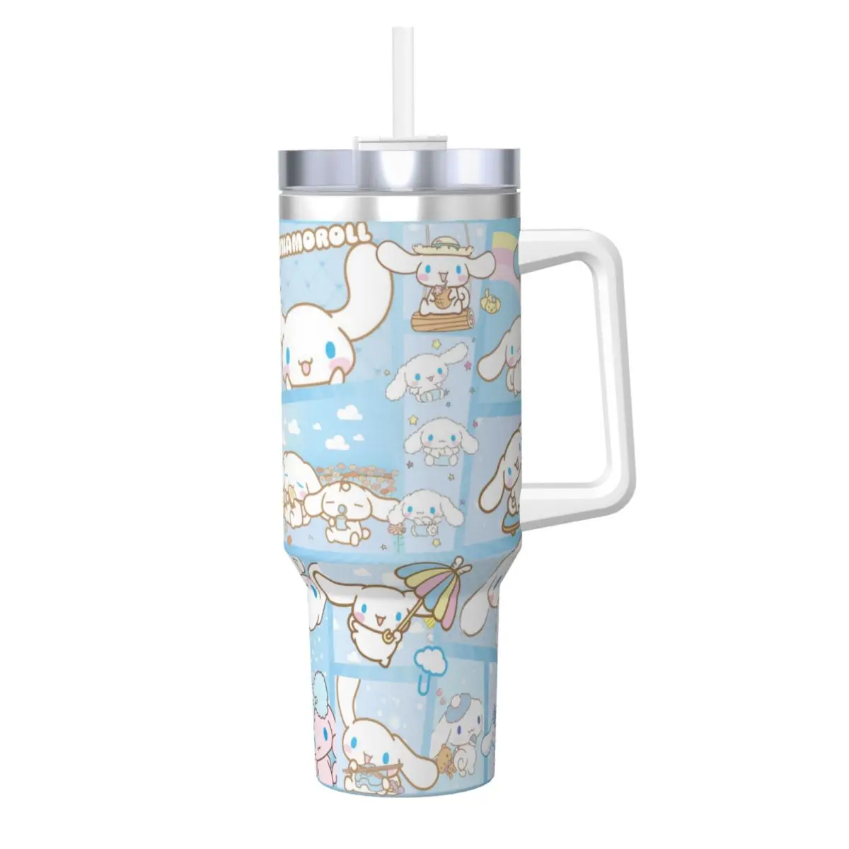 

Cinnamoroll 40 oz Tumbler with Handle and Straw Lid Stainless Steel Insulated Tumblers Travel