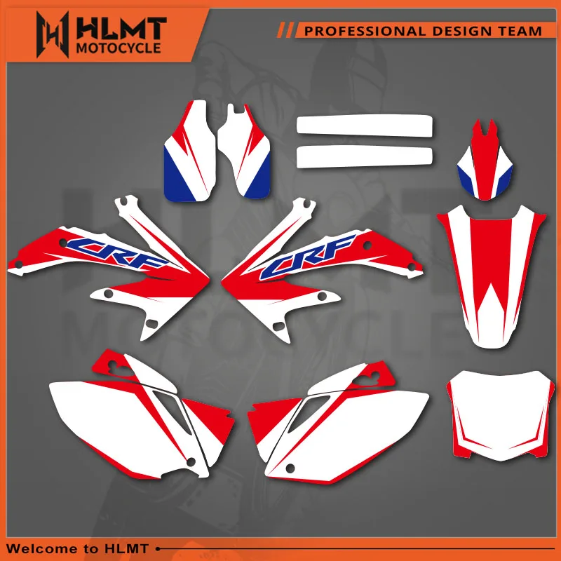 HLMT Motocyklowa naklejka graficzna z tłem do Hondy CRF450 CRF450R CRF 450 450R 2005 2006 2007 2008 CRF 450 R