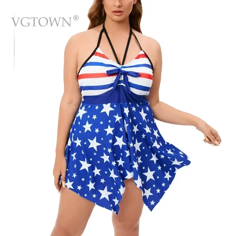 

Новый комплект танкини с принтом, большие размеры 8XL 10XL, купальник из двух предметов для женщин, купальник большого размера, купальный костюм, пляжная одежда