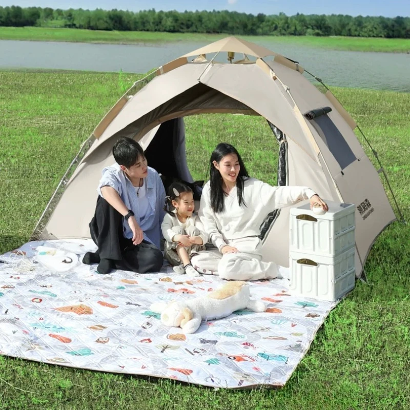 Pop-Up Camping Tent, Automatic Instant Sun Shelter with UV Protection, Portable Waterproof Canopy for Outdoor & Beach Trip