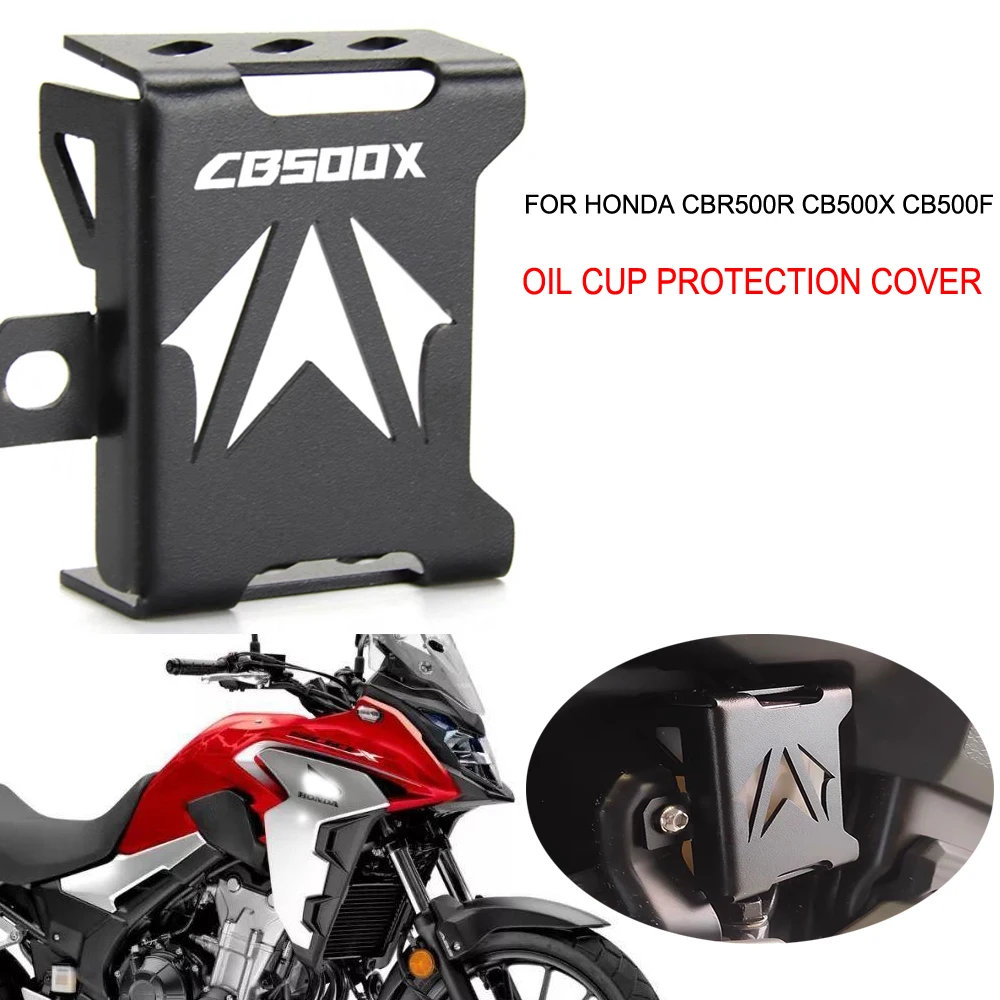 

For Honda CB500X CB 500X CB500 X Rear Brake Fluid Reservoir Guard Protector Oil Cup Cover With LOGO