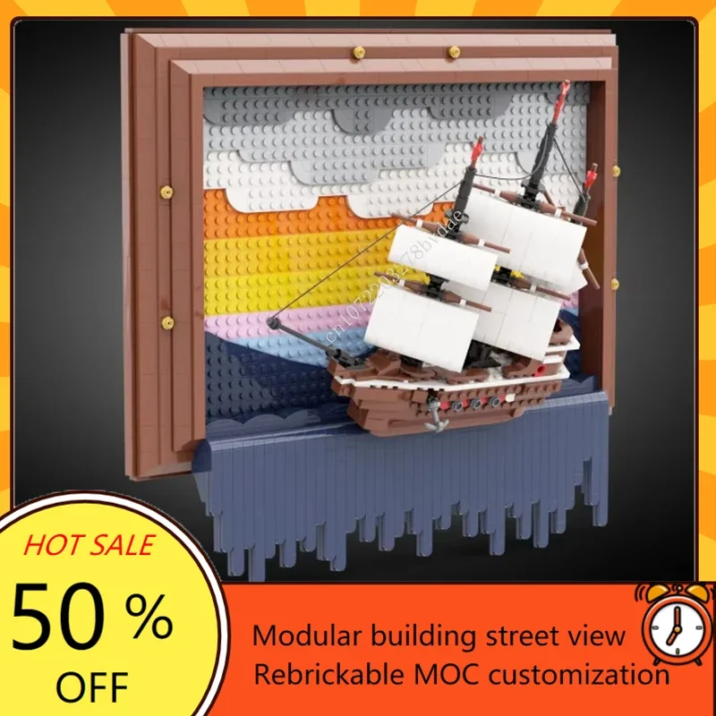 1233PCS MOC At World's Edge Custom Puzzles Warship Model Technical Set DIY Assembly Creative Kids Puzzle Birthday Toy Xmas Gift