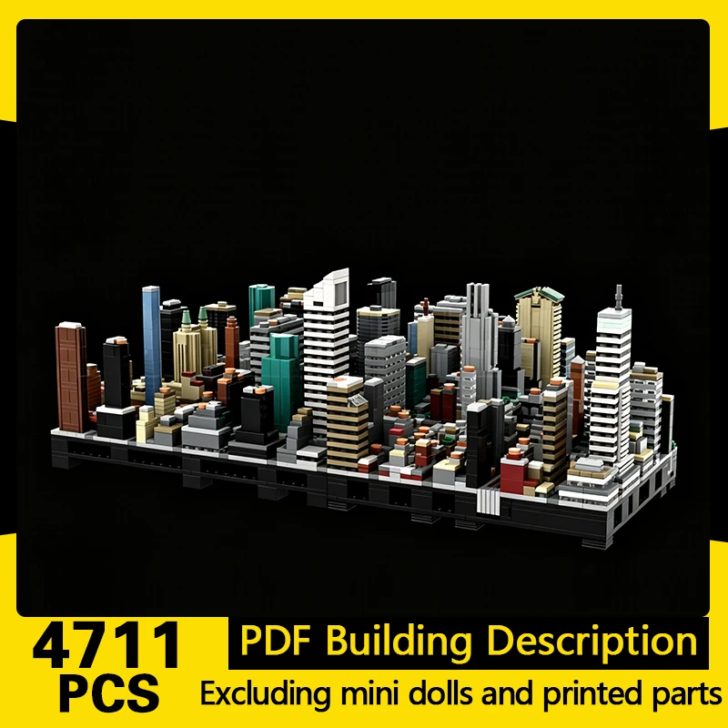 City Street View Model MOC Building Bricks Capital Miniature Scene Modular Technology Gifts Holiday Assemble Children Toys Suit