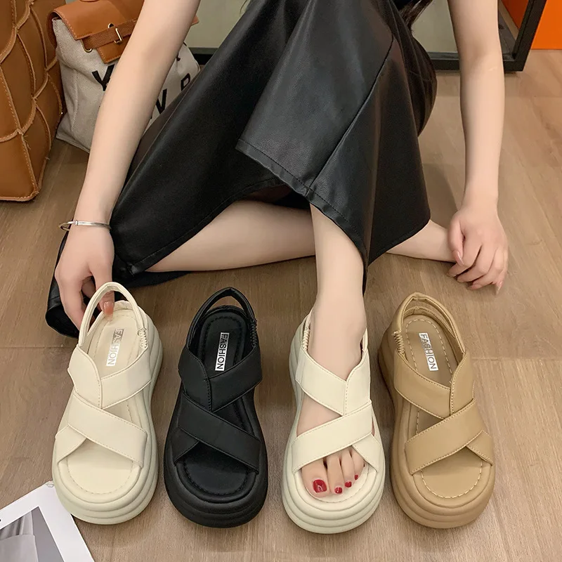 Platform Sandals Women Fashion Designer Peep Toe Shoes Woman Summer Casual Comfort Thick Sole Party Sandals Heeled Shoe Footwear