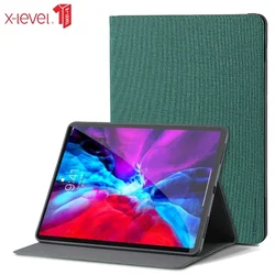 For iPad Air 4 5 10.9 13 2024 Case X-Level Tablet Sleeve Smart Flip Fabric+TPU Cover For iPad Pro 11 12.9 2020