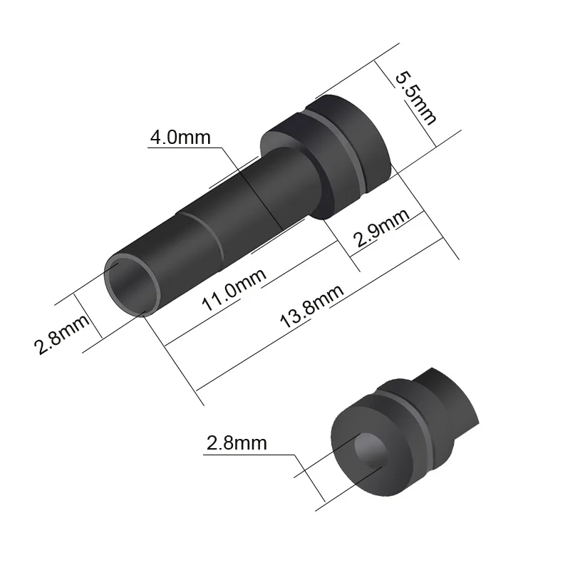 20pcs/lot Jack 3.5mm Connector 4mm Cable Protecting Tail Wire Protecting Jacket Filling Sleeve Tail for 3.5mm Connector