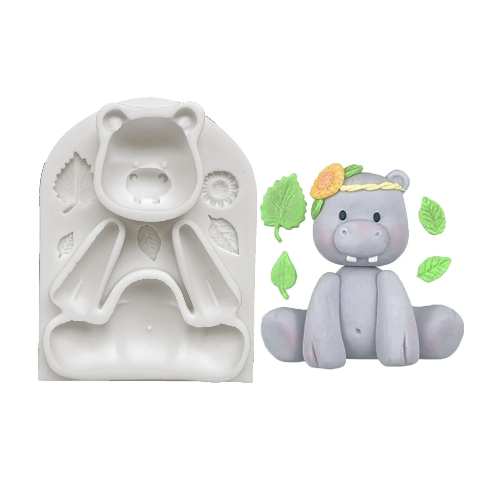 Lion Monkey Elephant Hippo Zebra Giraffe Silicone Cake Mold Fondant Mold Cake Decorating Tools Pastry Kitchen Baking Accessories