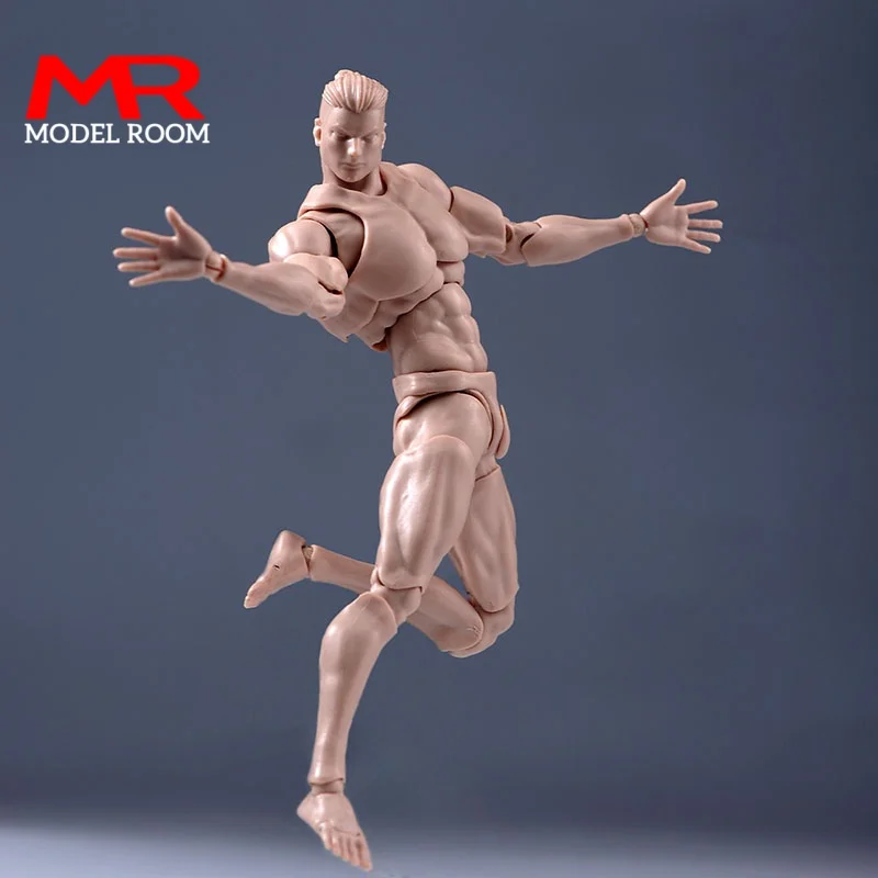 Third Part 1/12 Scale Super Flexible Male Joint Body 16.5cm Soldier Muscle Strong Articulated Action Figure Body Doll