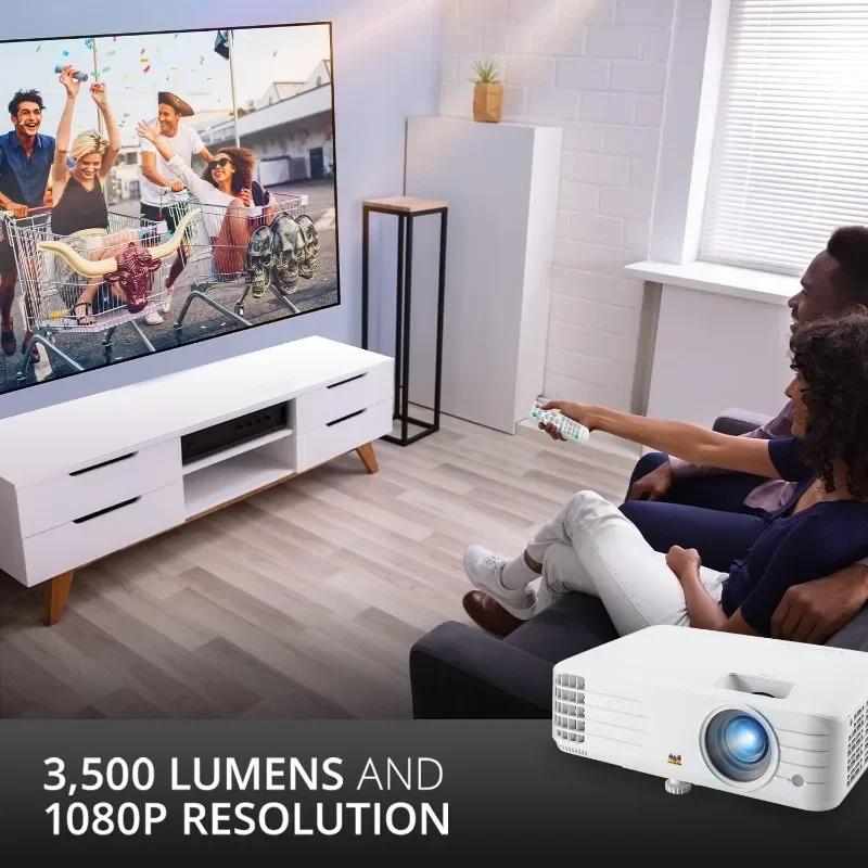 HOME.PX701HDH 1080p Projector, 3500 Lumens, Supercolor, Vertical Lens Shift, Dual , 10w Speaker, Enjoy Sports and Netflix