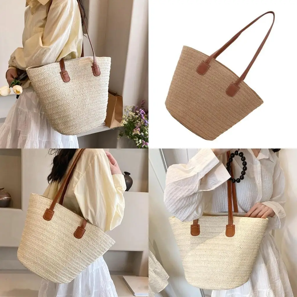 

Стильная соломенная сумка через плечо для активного отдыха и летних приключений