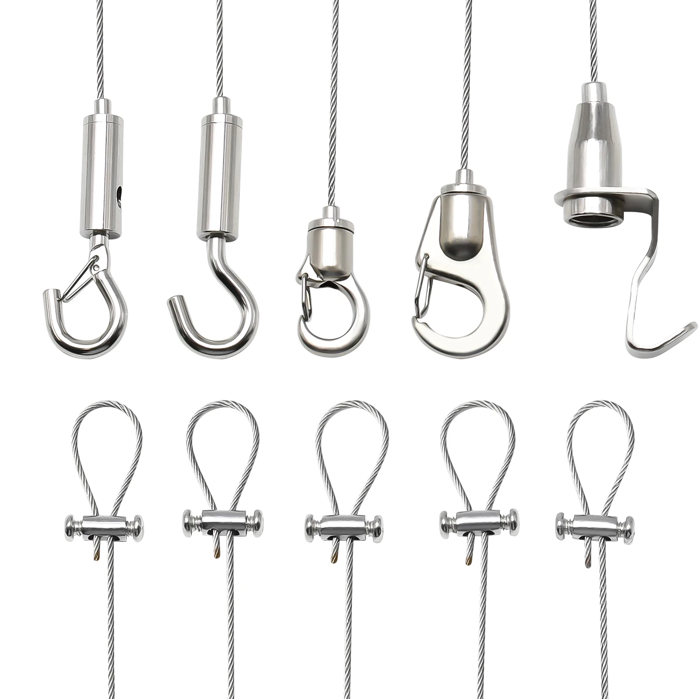 Picture 3: 1.5mm Metal Hanging Painting Kit, Adjustable Stainless Steel Wire Rope, with Hook Capable of Bearing Up to 40kg