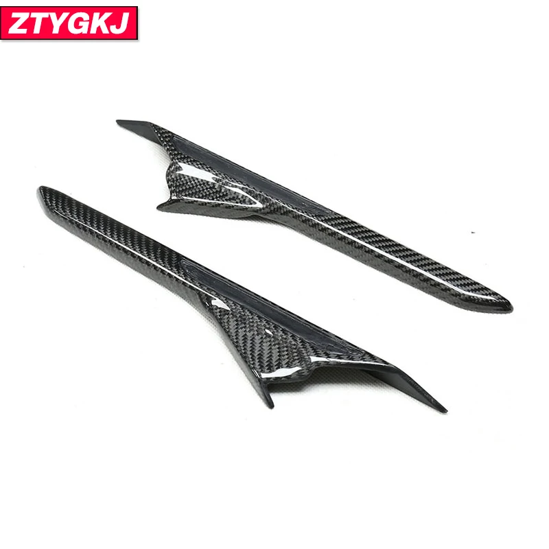 2 PCS Dry Carbon Fiber Material Front Fender Trims For BMW F90 M5 Tuning 2017 Up