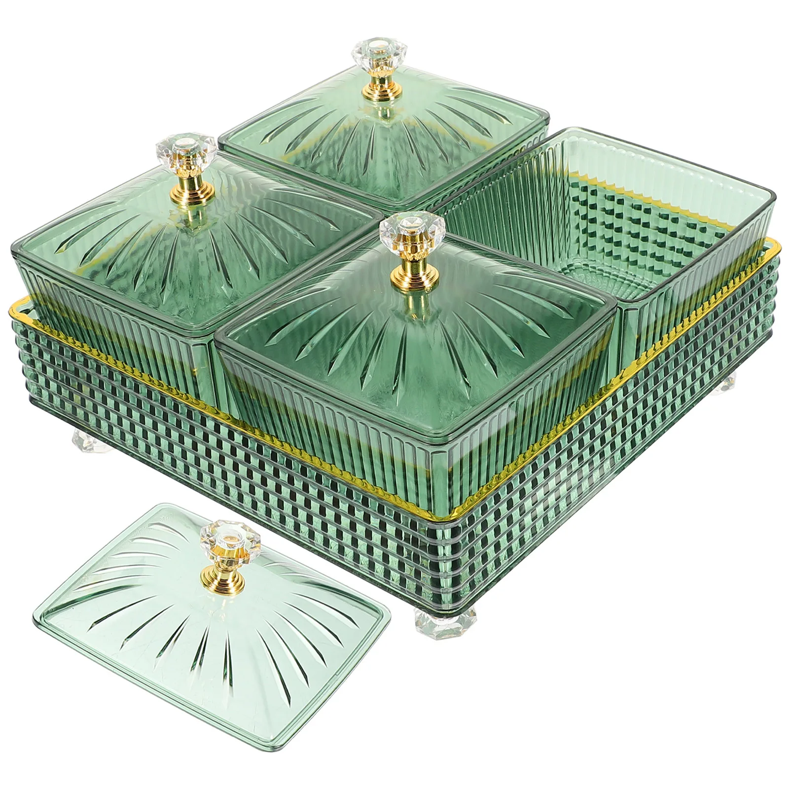 

1 Set Of Snack Dish Fruit Serving Platter Divided Plates Tray For Dry Fruit Candy Dessert Storage Bowl Home Party Desktop Food