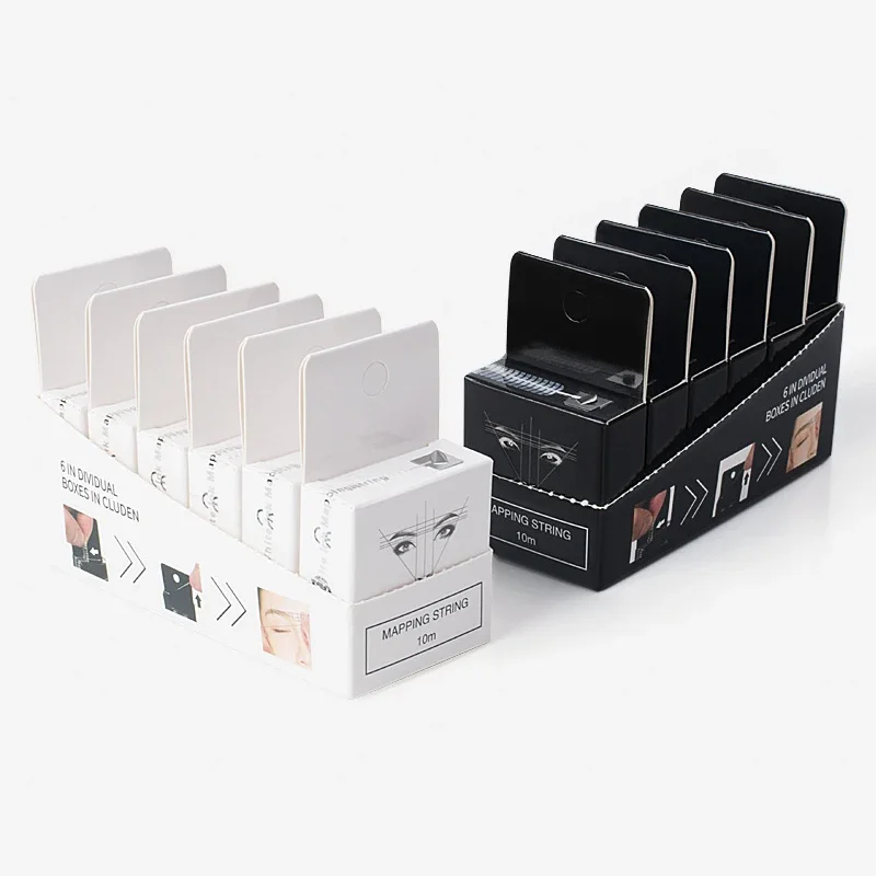 

6 шт., строка для картографирования микроблейдинга, перманентный макияж, предварительно нанесенные краски, маркер для бровей, нить, инструмент для позиционирования бровей, поставка PMU