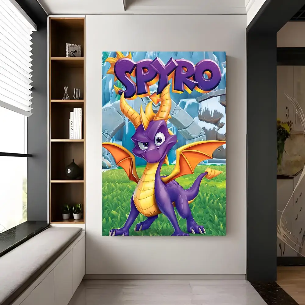 Platform Game S-spyro the Dragon Poster Modern Wall Decor Collection for Home Design