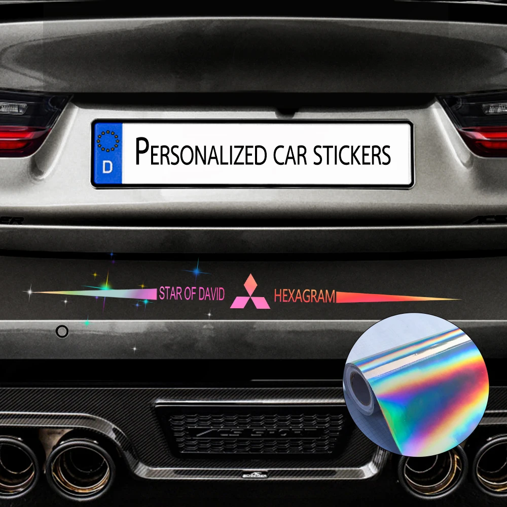 

Car Accessories 3D Reflective Side Body Windshield Colorful Laser Logo Stickers For Mitsubishi Asx Lancer Pajero Outlander L200