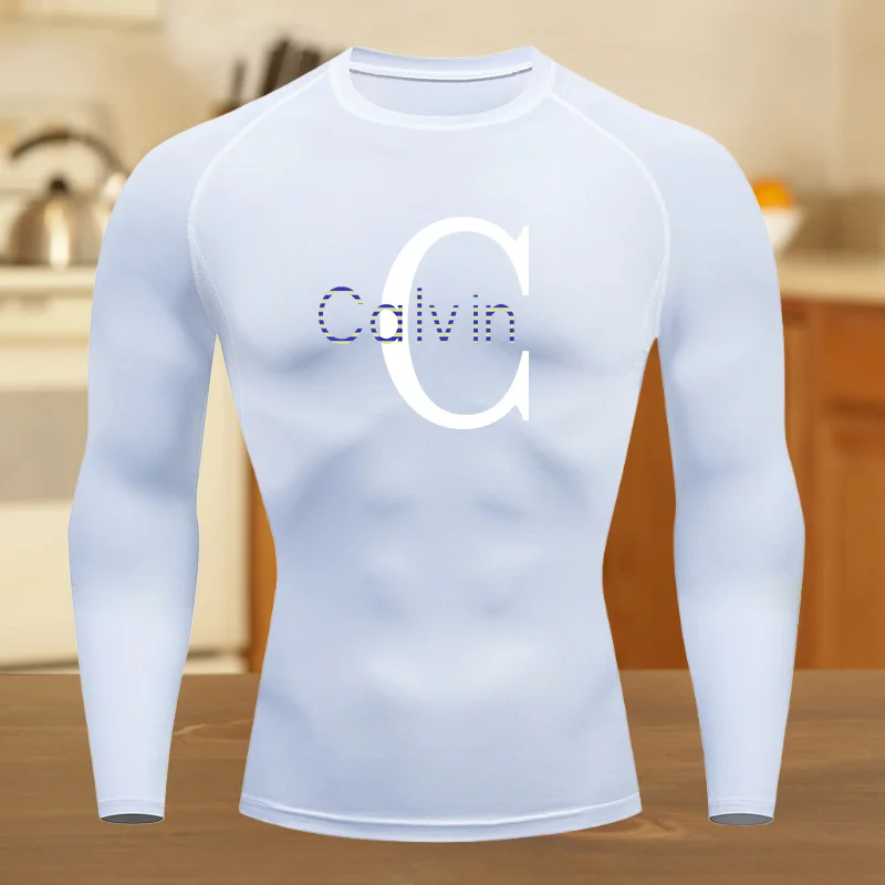 الرجال قميص مضغوط الرياضة التجفيف السريع اللياقة البدنية تي شيرت ضيق العرق ماصة الركض الدراجات في الهواء الطلق 8 ألوان قصيرة الأكمام #3