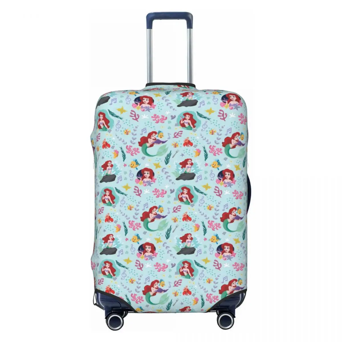 

Custom The Little Mermaid Travel Luggage Cover Dust Proof Classical Anime Cartoon Suitcase Cover Protector Fit 18-32 Inch