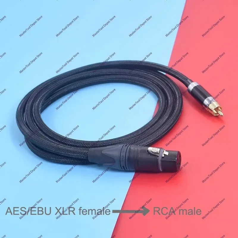 

HIFI-кабель OCC AES/EBU XLR (женский) - RCA (мужской) коаксиальный SPDIF, балансный, с преобразованием с 110 Ом на 75 Ом, для коаксиального ЦАП аудиоустройства