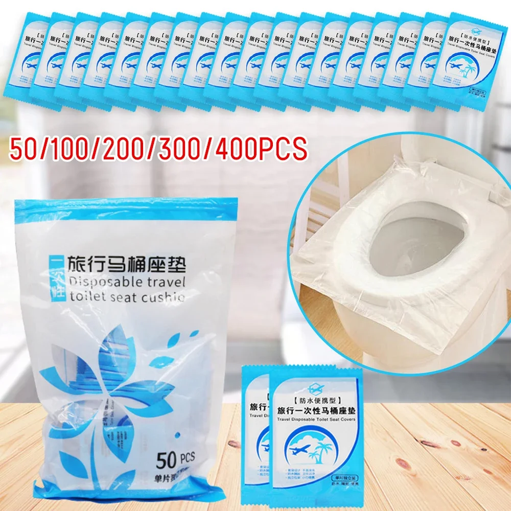 50-500pcs Travel Disposable Toilet Seat Covers Portable Camping Hotel Bathroom Toilet Seat Protector Waterproof Toilet Mat